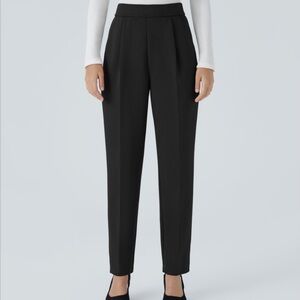 HALARA Flex™ High Waisted Pocket Tapered Work Pants - Black